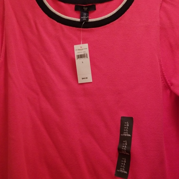 NWT STRIPED NECK GAP SWEATER SZ. L - Picture 3 of 6